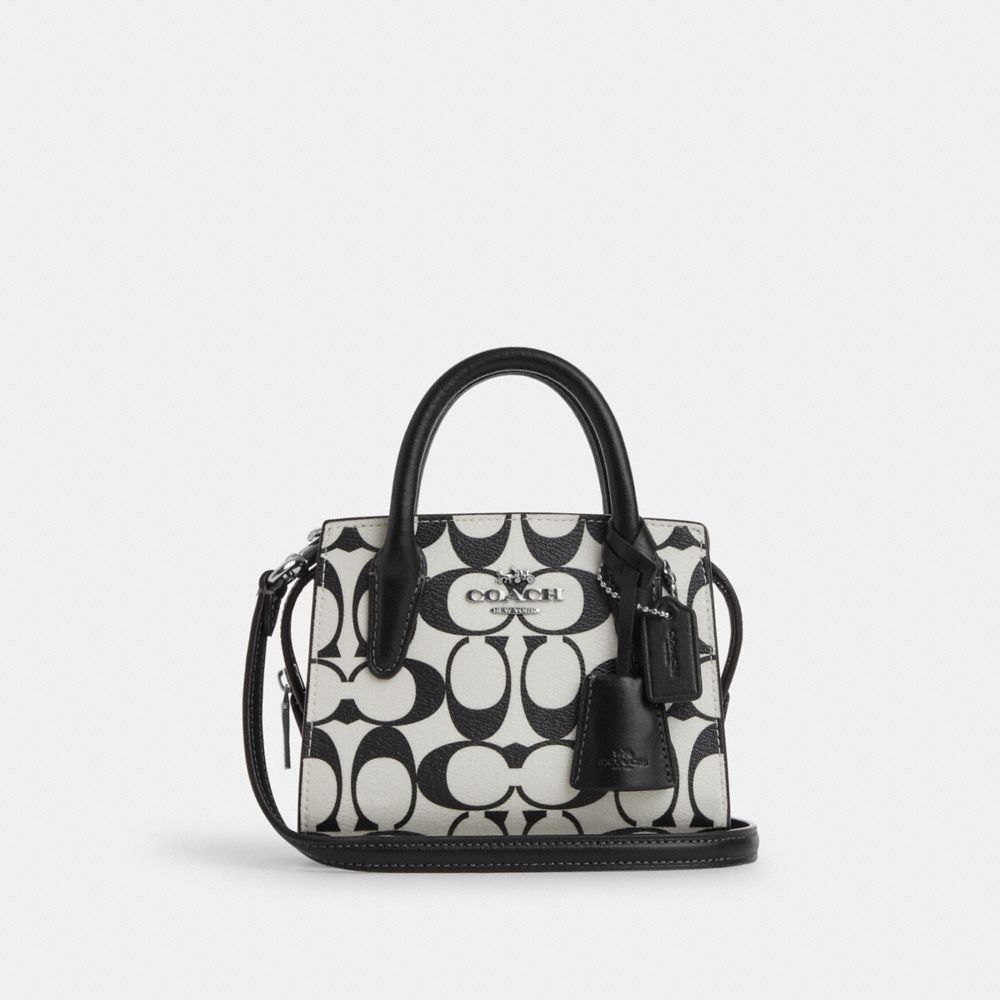 COACH CO973 Andrea Mini Carryall In Signature Canvas Silver/Chalk Multi