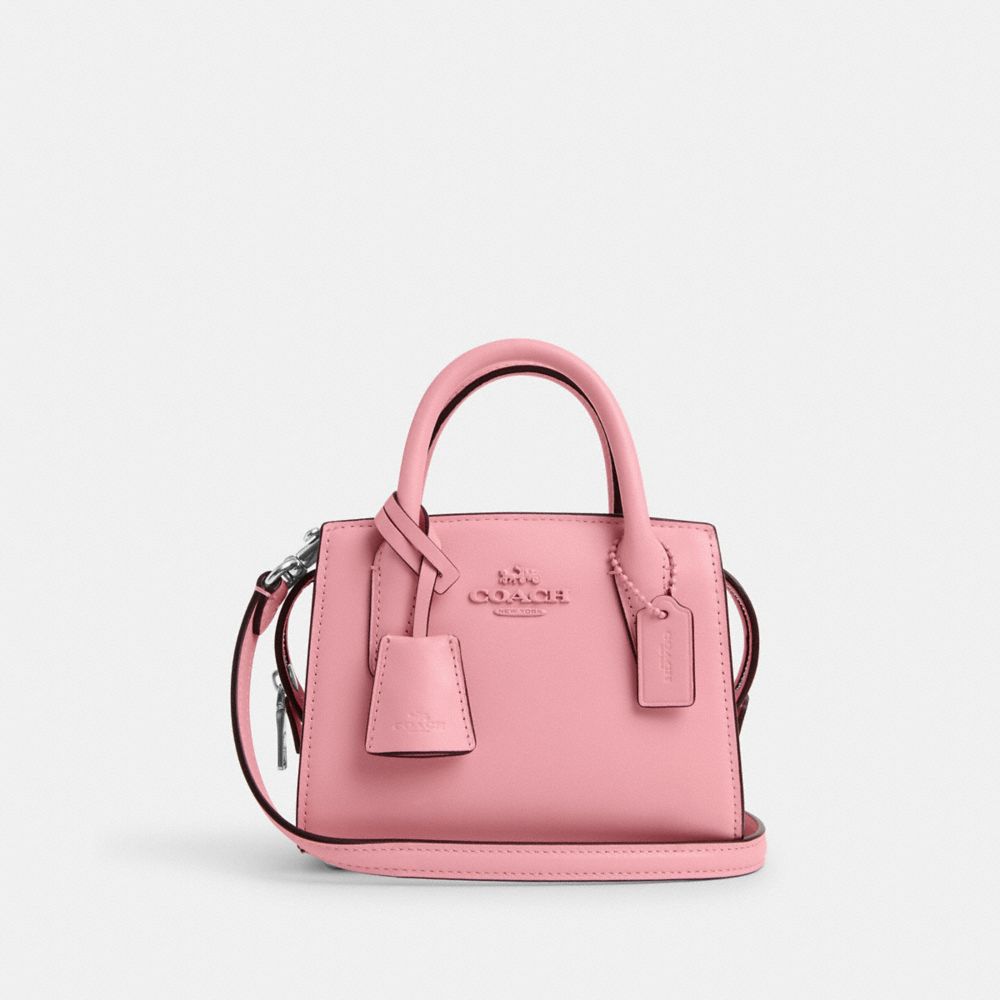 COACH CO974 Andrea Mini Carryall SILVER/FLOWER PINK