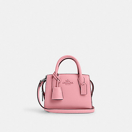 COACH CO974 Andrea Mini Carryall Silver/Flower-Pink
