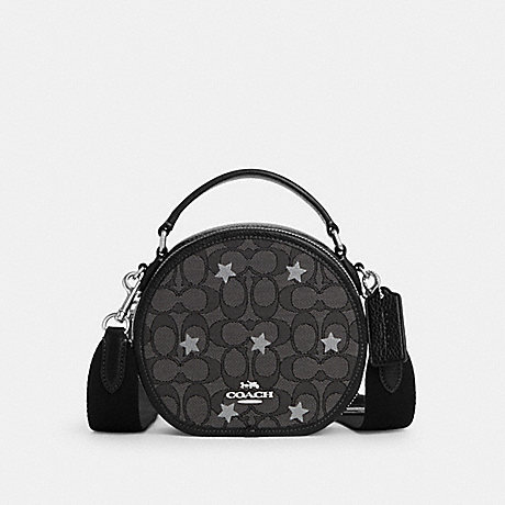 COACH CO985 Canteen Crossbody In Signature Jacquard With Star Embroidery Silver/Smoke/Black-Multi