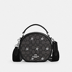 COACH CO985 Canteen Crossbody In Signature Jacquard With Star Embroidery SILVER/SMOKE/BLACK MULTI