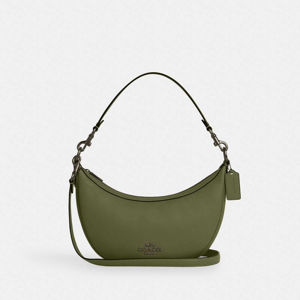 COACH CO996 Aria Shoulder Bag GUNMETAL/MILITARY GREEN