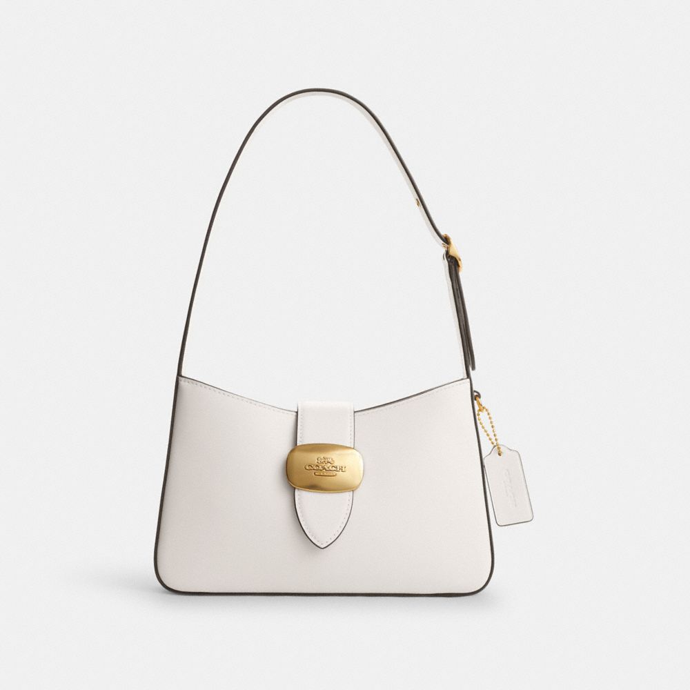 COACH CP004 Eliza Shoulder Bag GOLD/CHALK