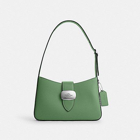 COACH CP004 Eliza Shoulder Bag Silver/Soft Green
