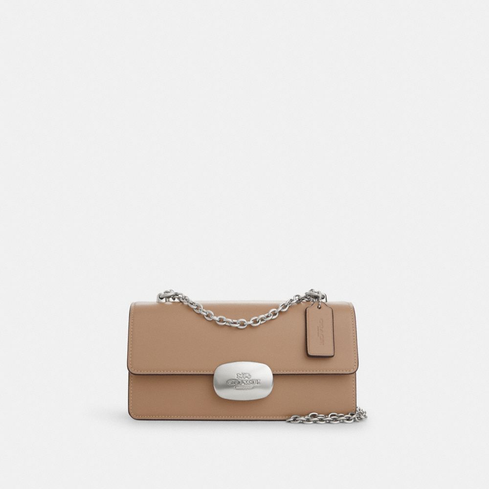Eliza Flap Crossbody - CP008 - Silver/Taupe