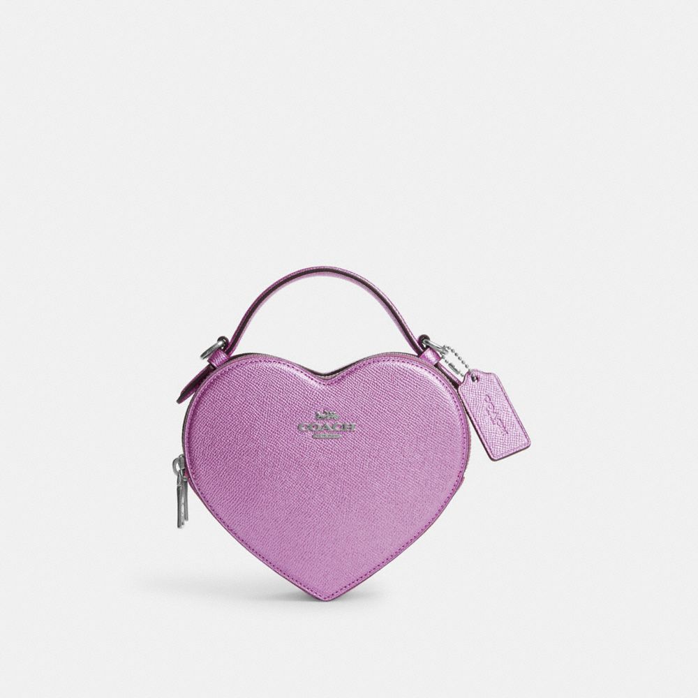 Heart Crossbody - CP020 - Silver/Metallic Lilac