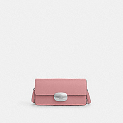 COACH CP045 Eliza Small Flap Crossbody SILVER/TRUE PINK