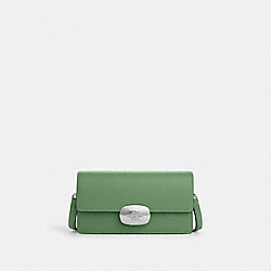 COACH CP045 Eliza Small Flap Crossbody SILVER/SOFT GREEN