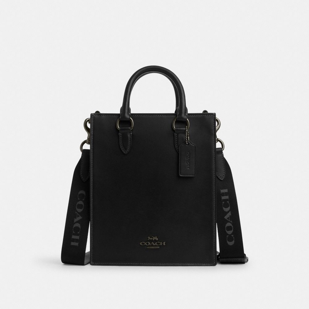 Dylan Tote In Colorblock Signature Canvas - CP050 - Gunmetal/Black/Charcoal