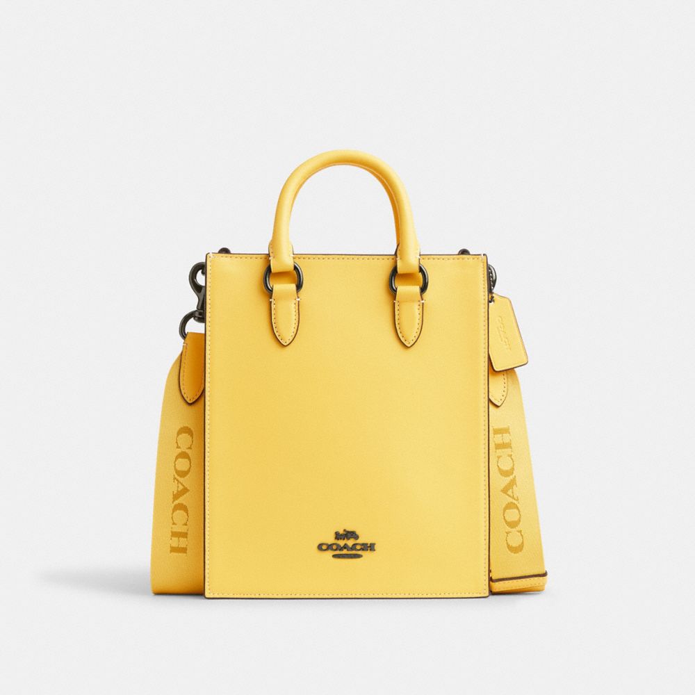 COACH CP051 Dylan Tote GUNMETAL/RETRO YELLOW