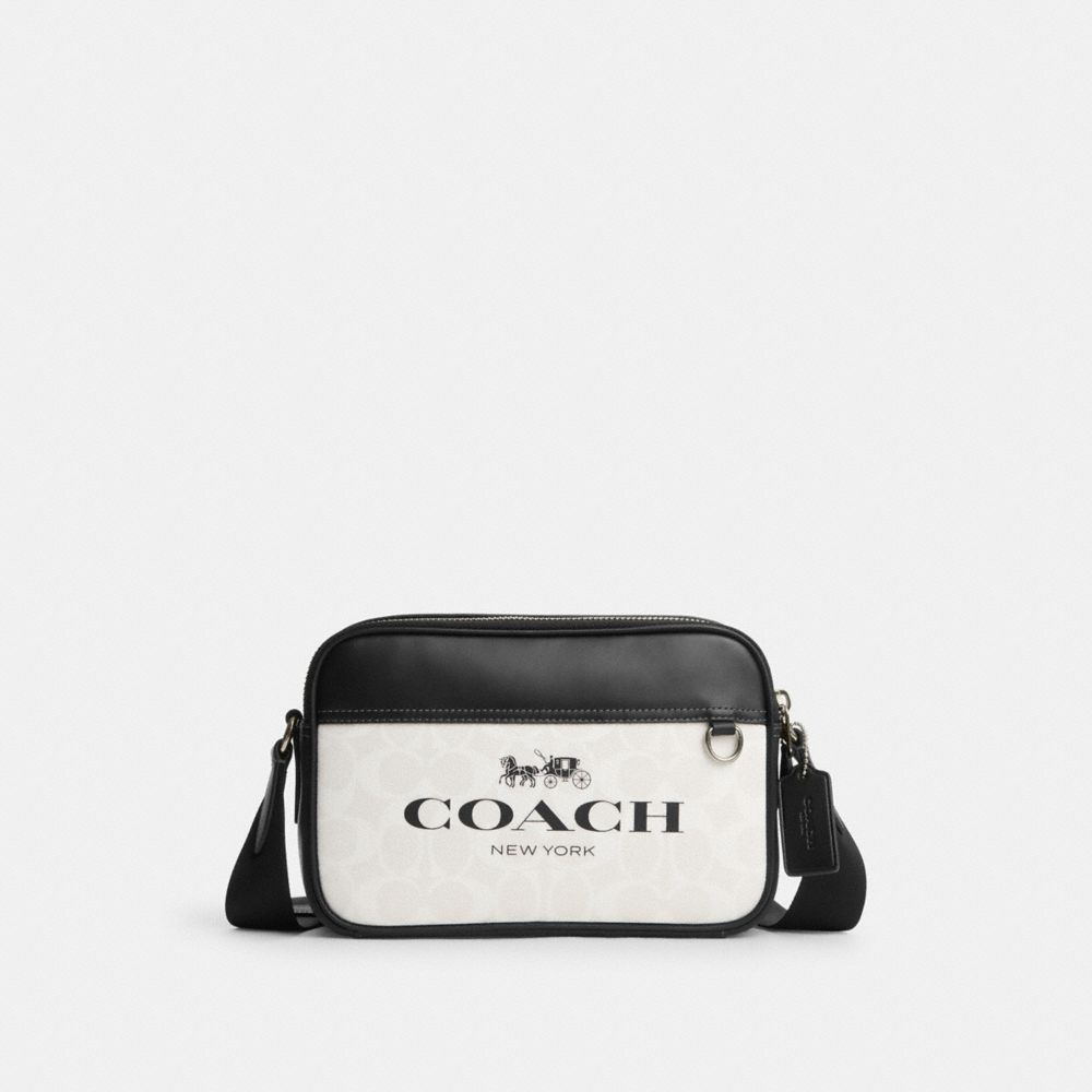 COACH CP062 Graham Crossbody In Signature Canvas SILVER/CHALK/BLACK MULTI