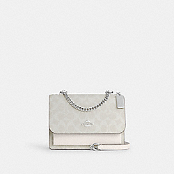 Klare Crossbody In Signature Canvas - CP078 - Silver/Chalk/Glacier White