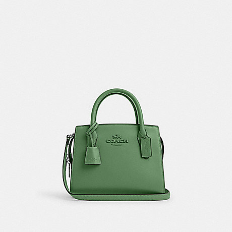 COACH CP081 Andrea Carryall Silver/Soft Green