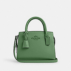 COACH CP081 Andrea Carryall SILVER/SOFT GREEN