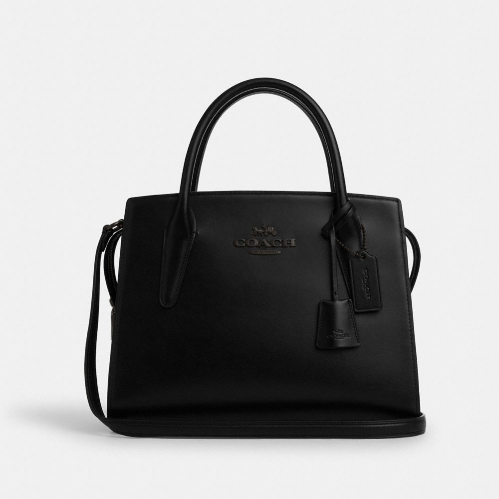 COACH CP086 Large Andrea Carryall BLACK COPPER/BLACK