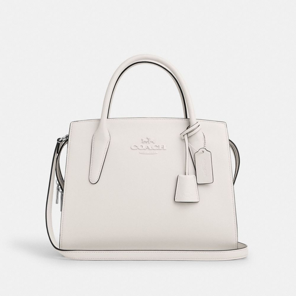 COACH CP086 Large Andrea Carryall Silver/Chalk