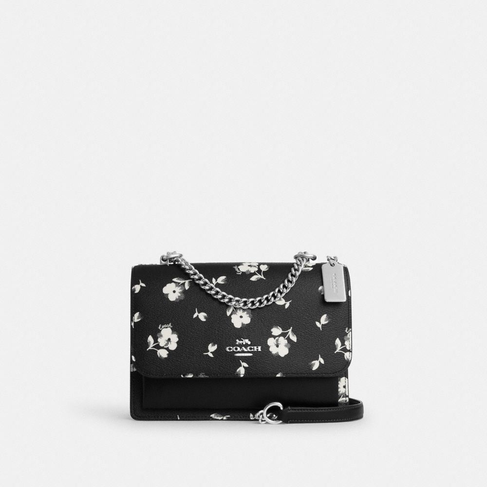 Klare Crossbody With Floral Print - CP090 - Silver/Black Multi