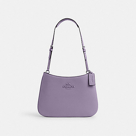 COACH CP101 Penelope Shoulder Bag Silver/Light Violet