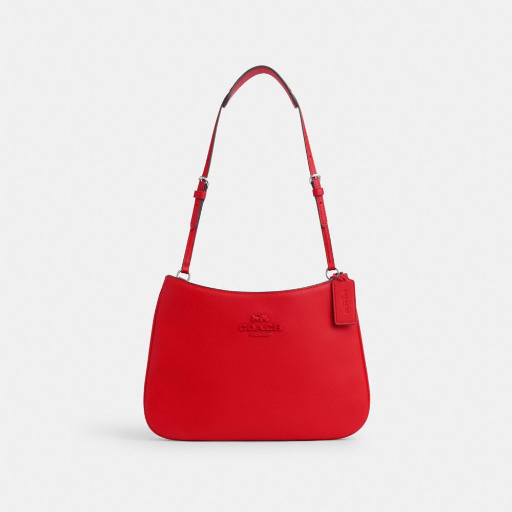 Penelope Shoulder Bag - CP101 - Silver/Bright Poppy