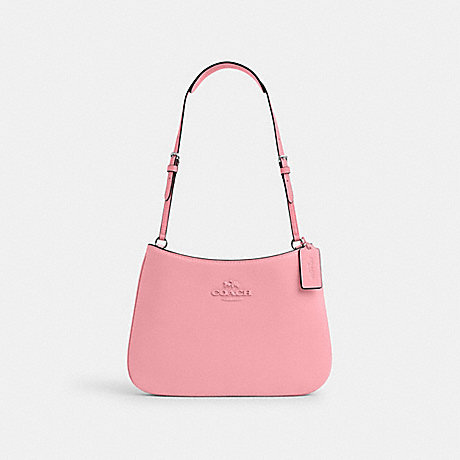 COACH CP101 Penelope Shoulder Bag Silver/Flower-Pink