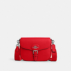 Amelia Saddle Bag - CP107 - Silver/Bright Poppy