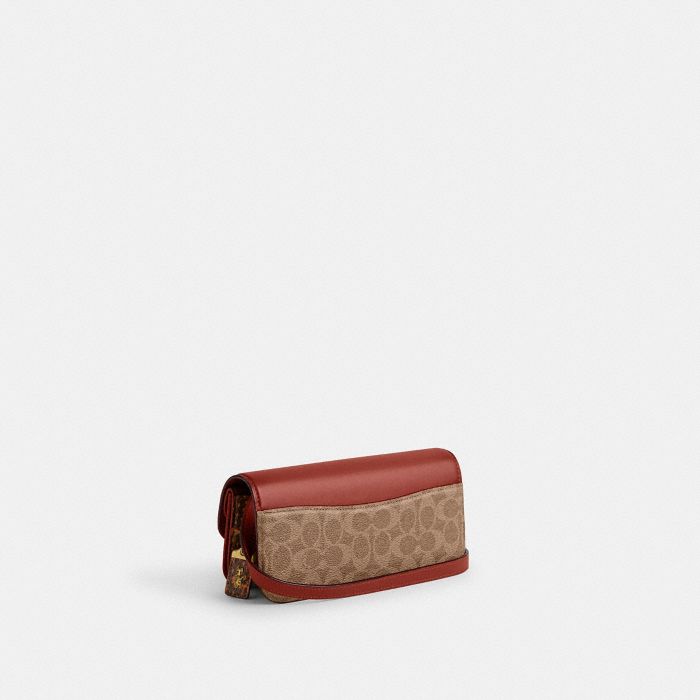IDOL BAG 23 IN SIGNATURE CANVAS WITH SNAKESKIN DETAIL
