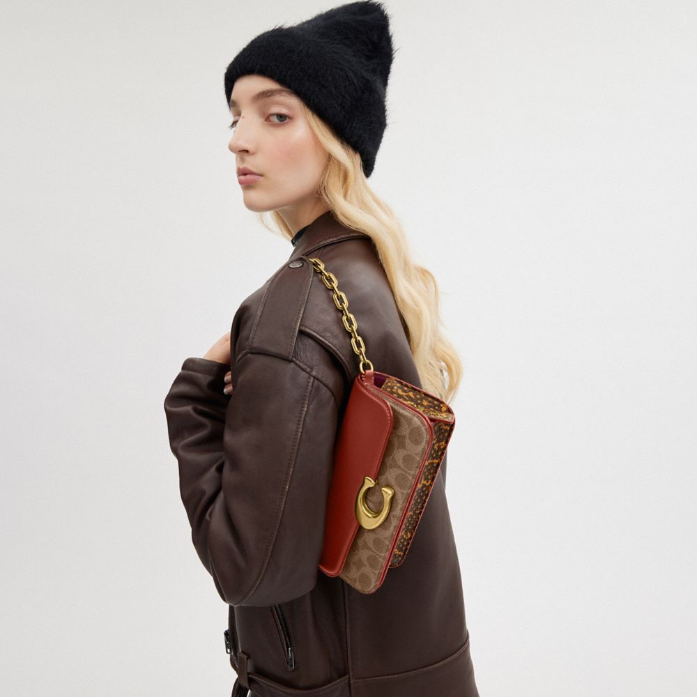 IDOL 23 經典 SIGNATURE 帆布蛇皮細節手袋