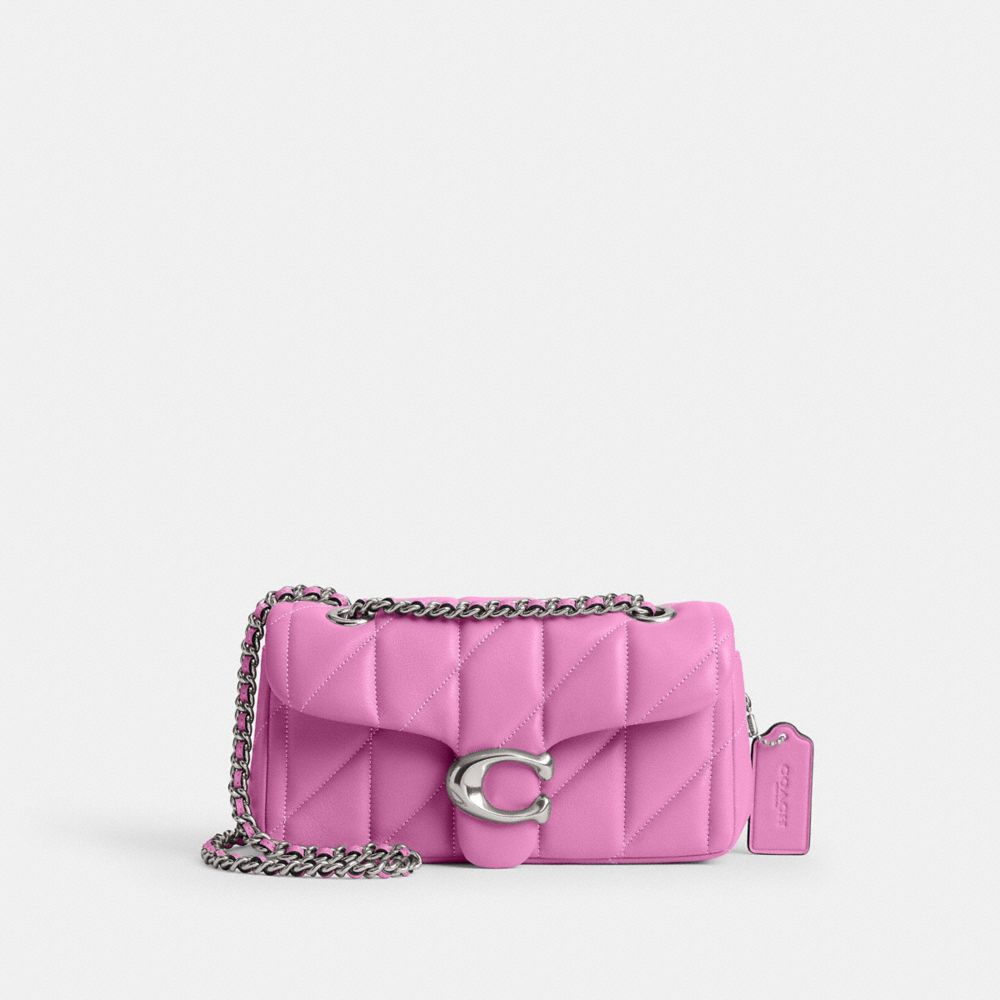 Tabby Shoulder Bag 20 With Pillow Quilting - CP149 - Silver/Fuschia