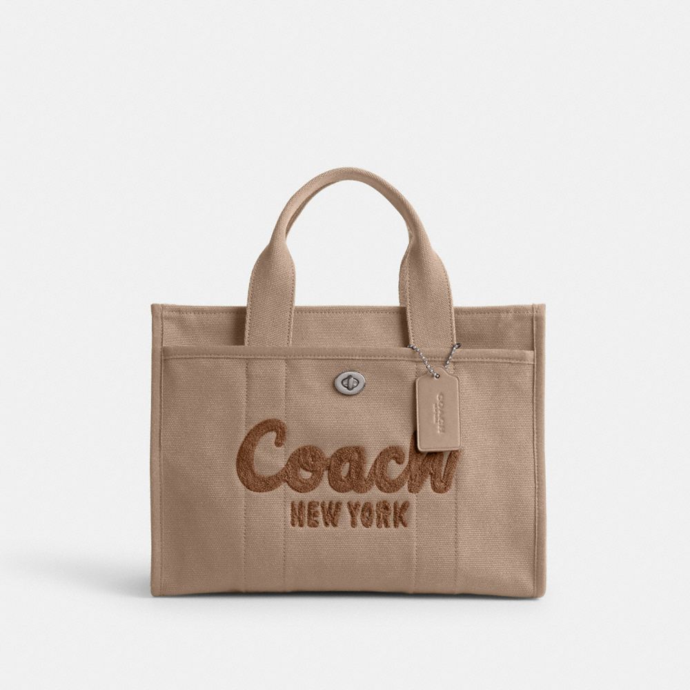 COACH CP158 Cargo Tote SILVER/DARK NATURAL