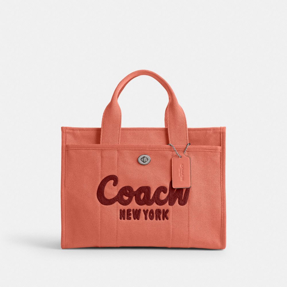 COACH CP158 Cargo Tote Bag SILVER/LIGHT PEACH