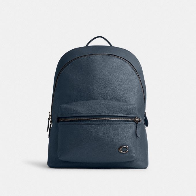 Coach best sale navy backpack