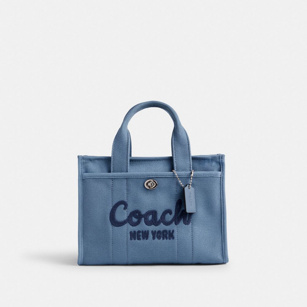 COACH CP164 Cargo Tote Bag 26 SILVER/SLATE BLUE