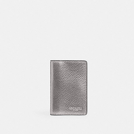 COACH CP200 Id Wallet Black-Antique-Nickel/Metallic-Ash
