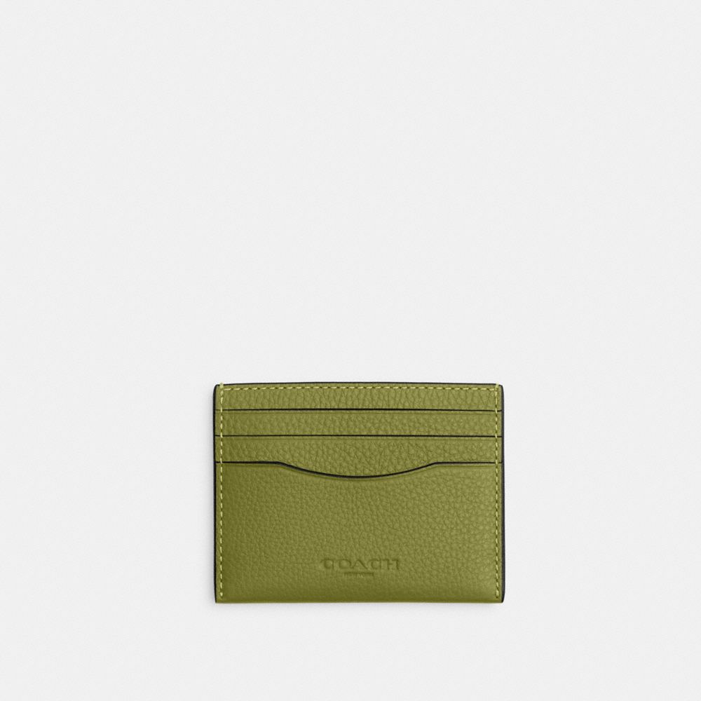 Slim Id Card Case - CP209 - Black Antique Nickel/Yellow Green