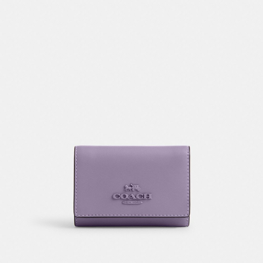 COACH CP260 Micro Wallet SILVER/LIGHT VIOLET