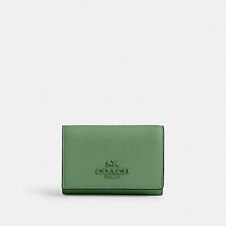 COACH CP260 Micro Wallet Silver/Soft-Green