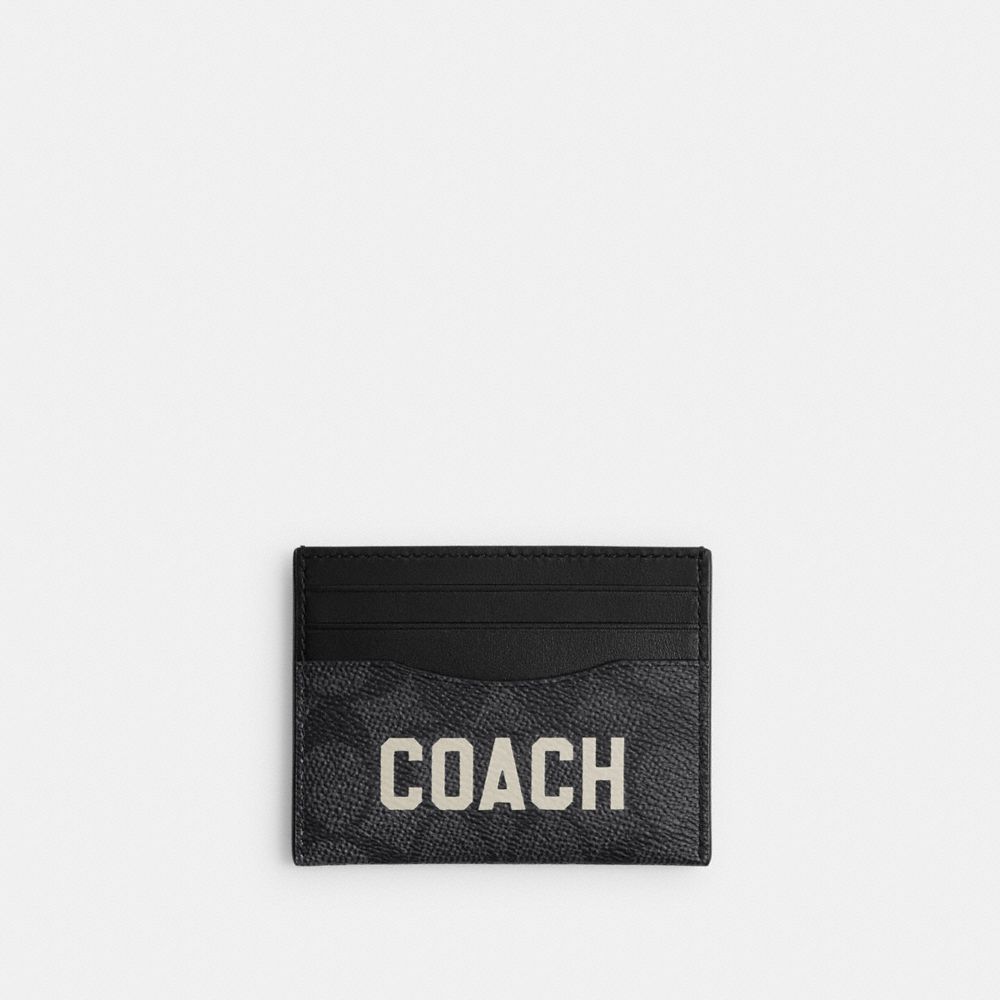 經典 SIGNATURE 帆布 COACH 圖樣卡夾