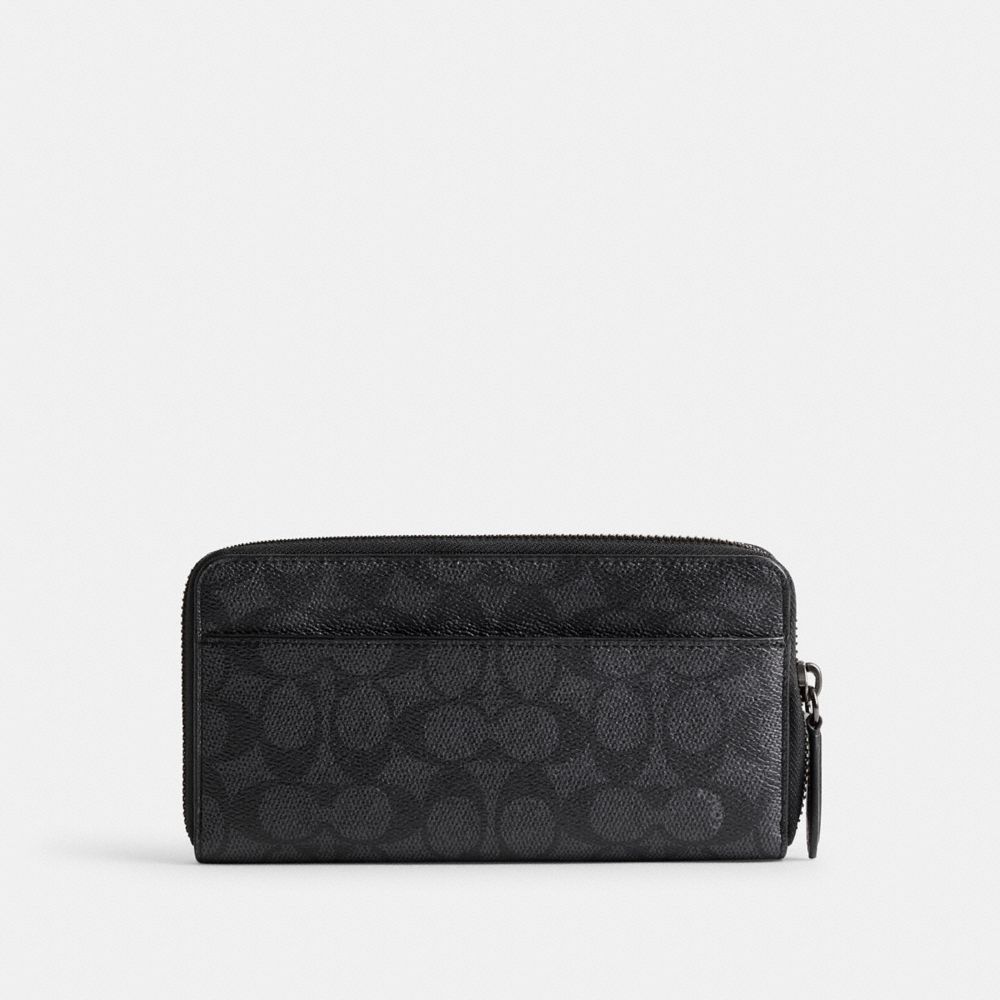 ACCORDION 經典 SIGNATURE 帆布 COACH 圖樣皮夾