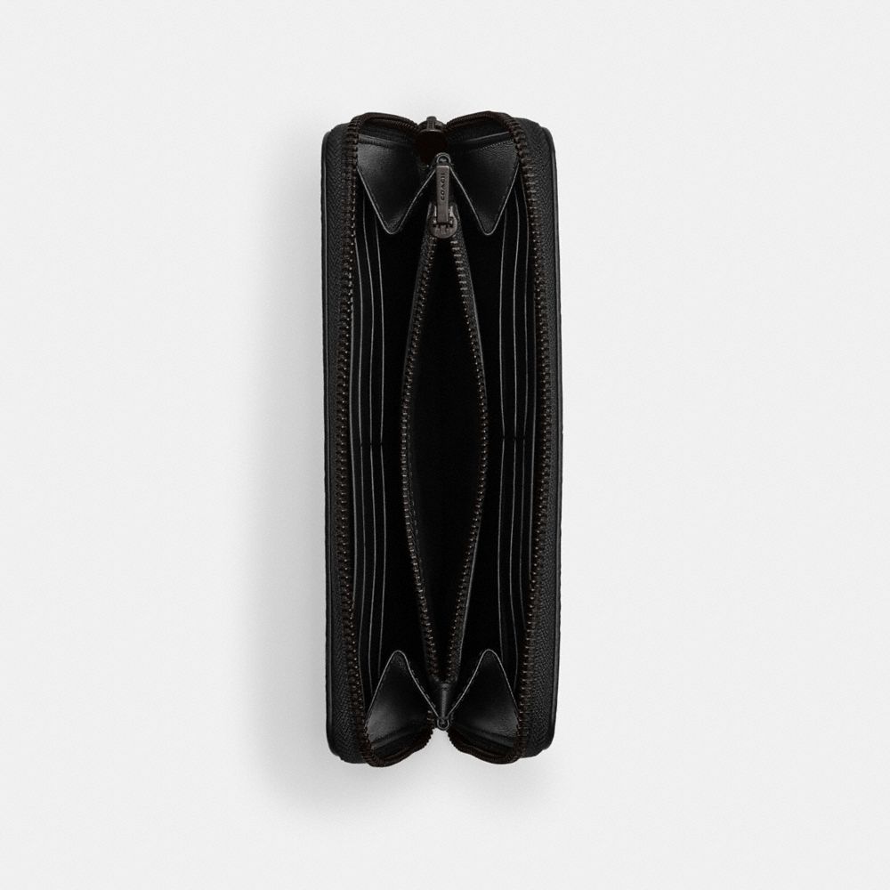 ACCORDION 經典 SIGNATURE 帆布 COACH 圖樣皮夾