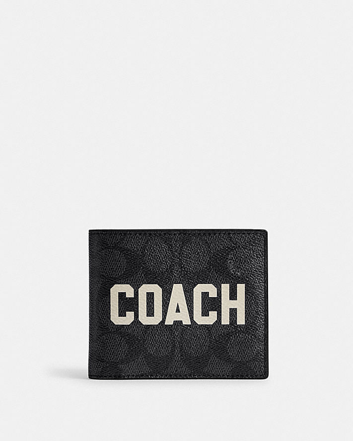 3-IN-1 WALLET IN SIGNATURE CANVAS WITH COACH GRAPHIC