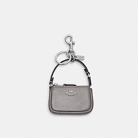 COACH CP360 Mini Nolita Bag Charm Silver/Metallic Ash