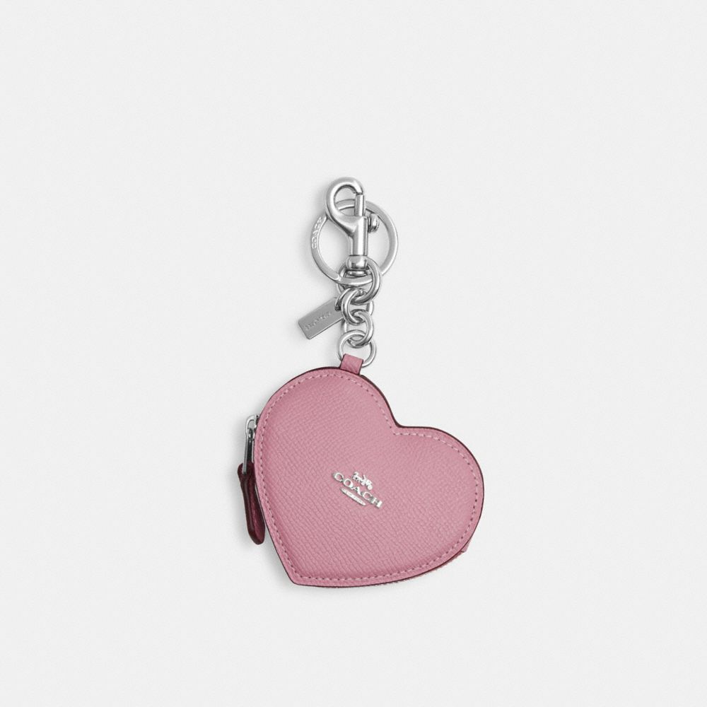 Heart Bag Charm - CP368 - Silver/Tulip