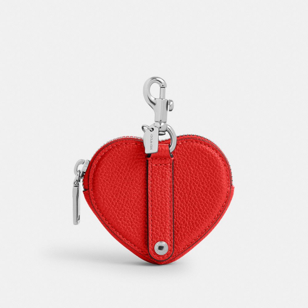 Coach heart 2025 shaped coin purse