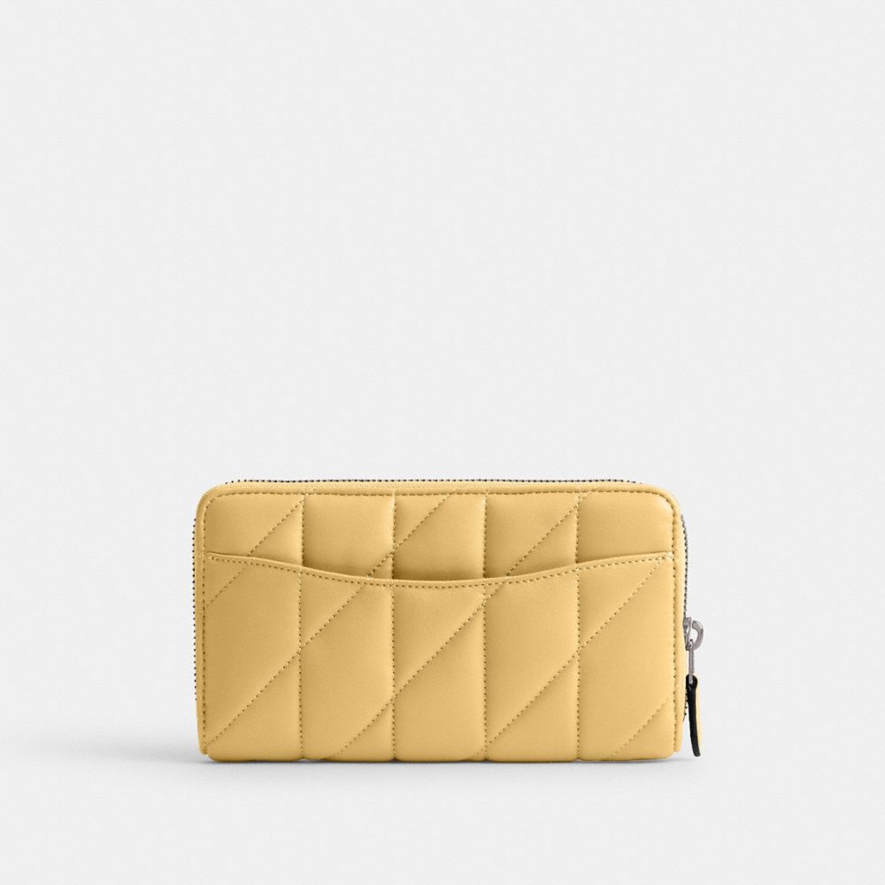 ACCORDION ZIP WALLET WITH PILLOW QUILTING