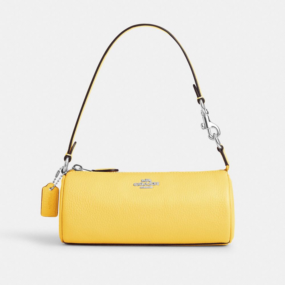 COACH CP474 Nolita Barrel Bag SILVER/RETRO YELLOW