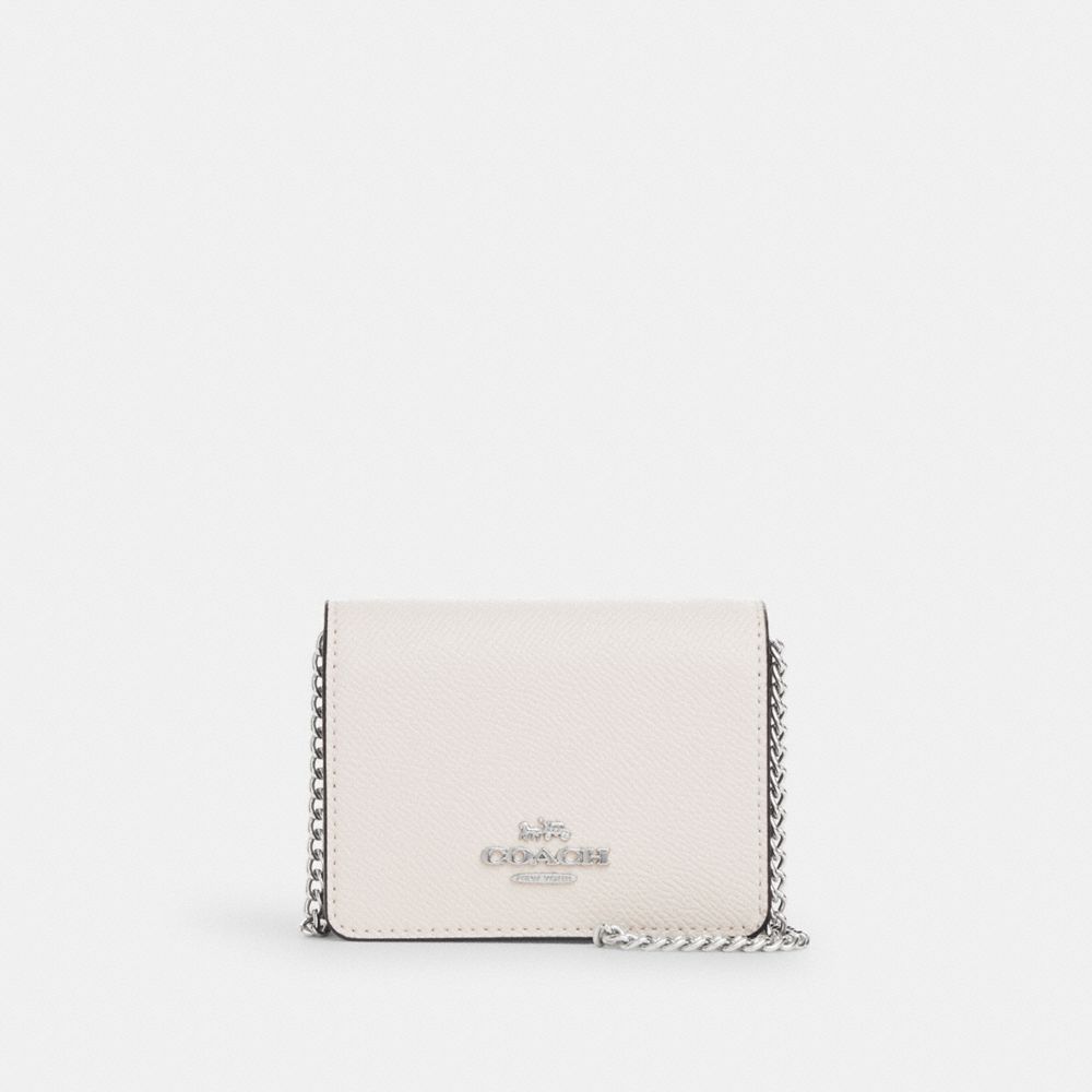 Mini Wallet On A Chain - CP486 - Silver/Chalk Black