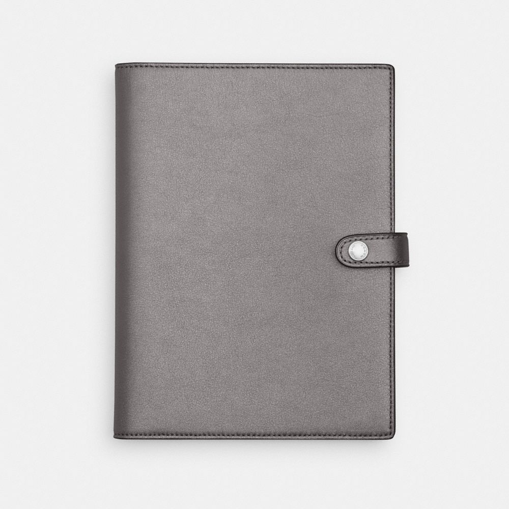 COACH CP493 Notebook SILVER/METALLIC ASH