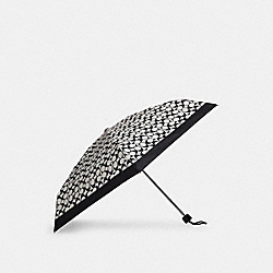 COACH CP500 Signature Mini Umbrella SILVER/CHALK MULTI