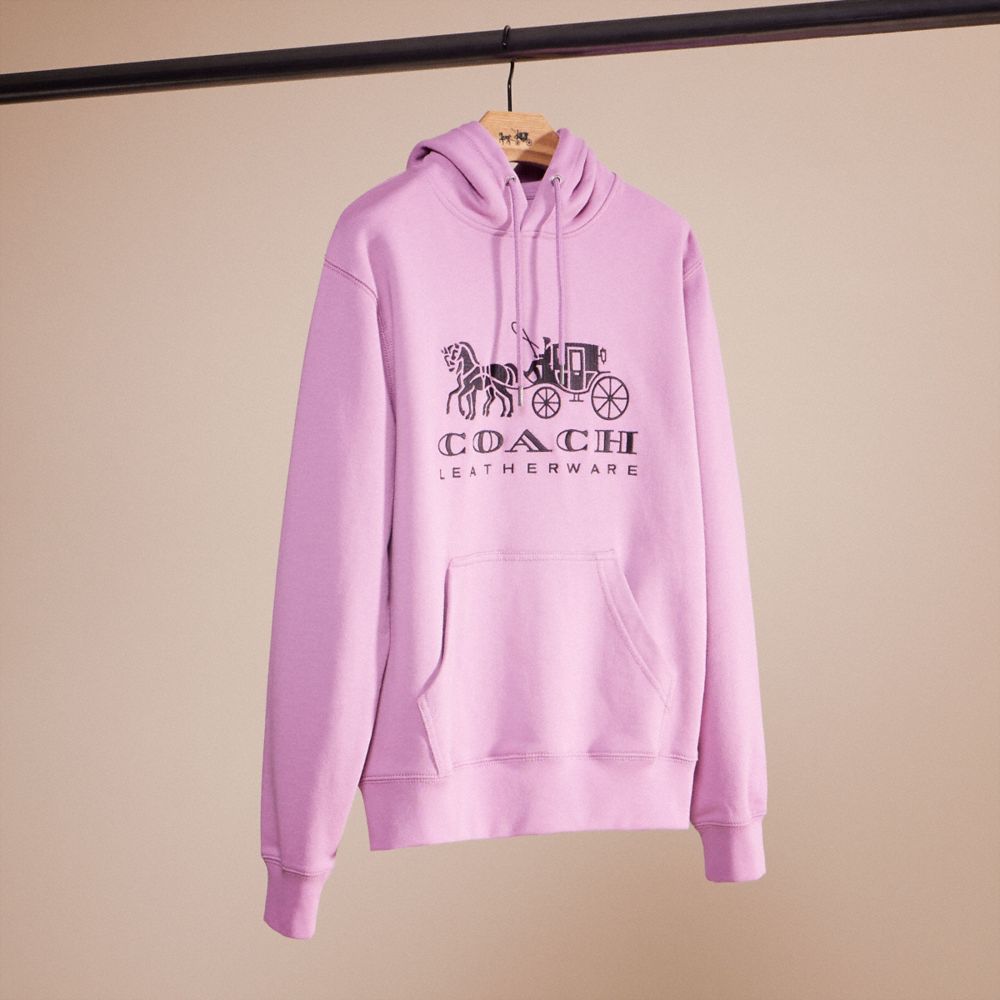 CP611 - Restored Horse And Carriage Hoodie In Organic Cotton Violet Orchid
