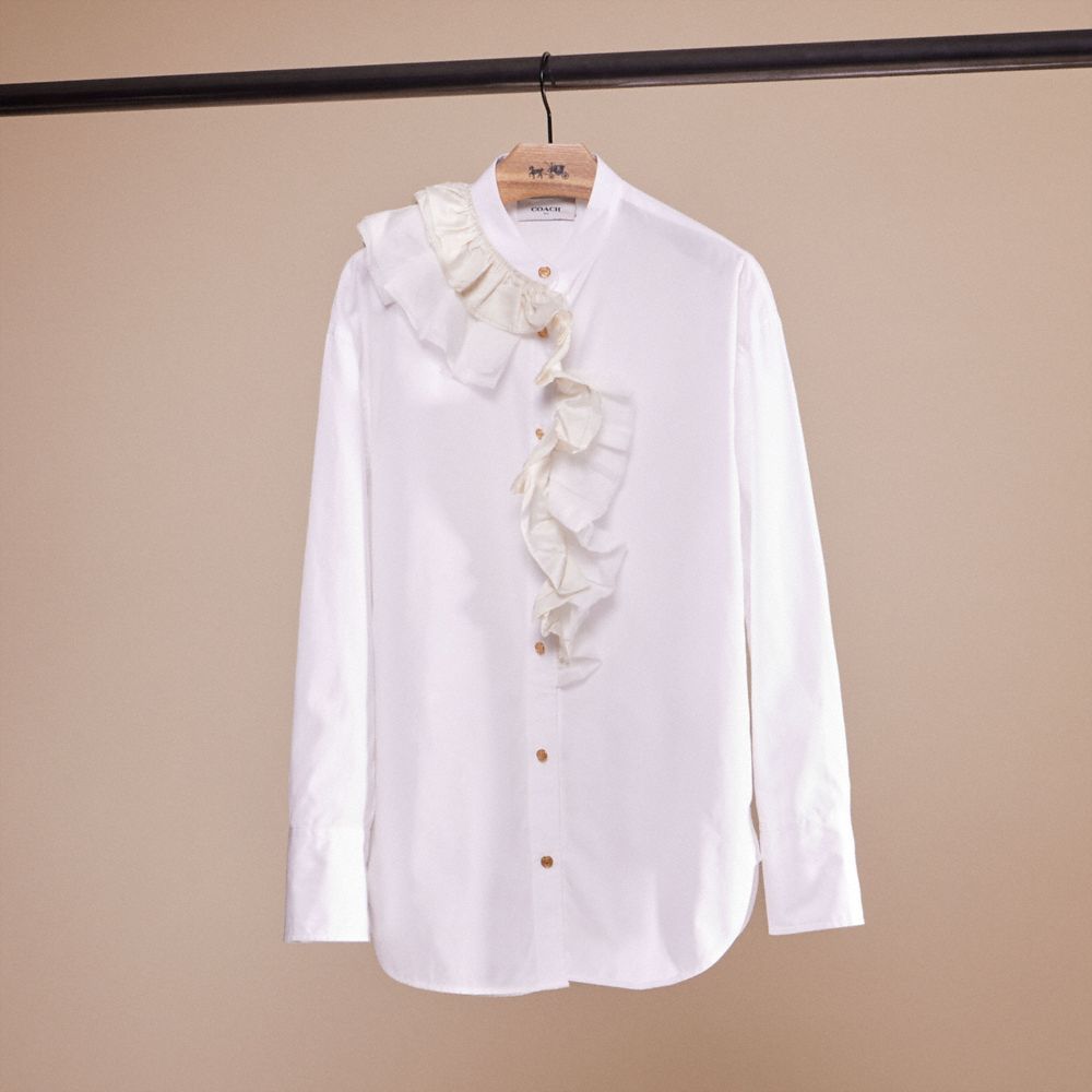 CP613 - Restored Ruffle Shirt White